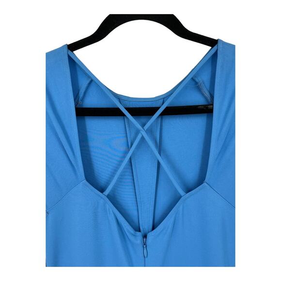 Reiss dress Eleni cap sleeve midi blue size 4 DEFECT - Picture 8 of 11